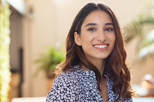 Woman smiling