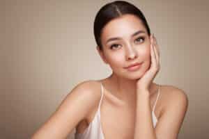 Woman with clear, fresh skin after Morpheus8 treatment in Dallas, TX