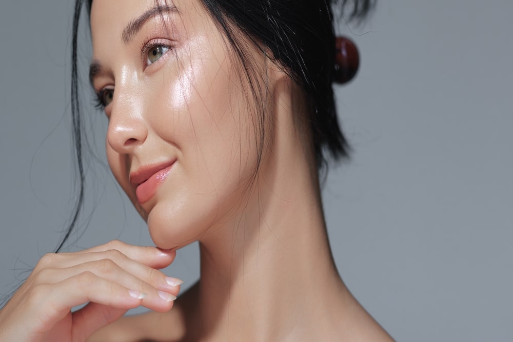 Woman's face with fresh, dewy skin from HydraFacial in Dallas